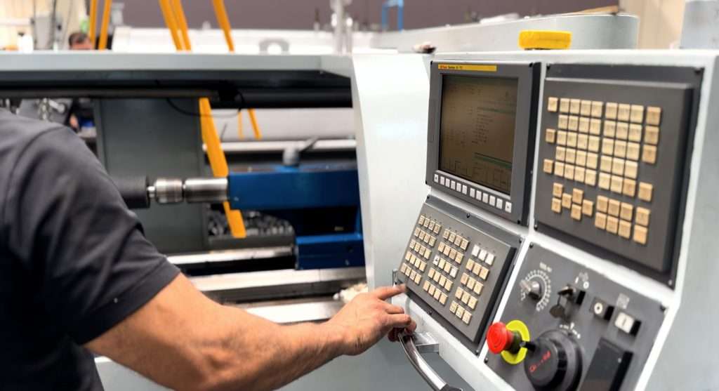 Foto de torno CNC